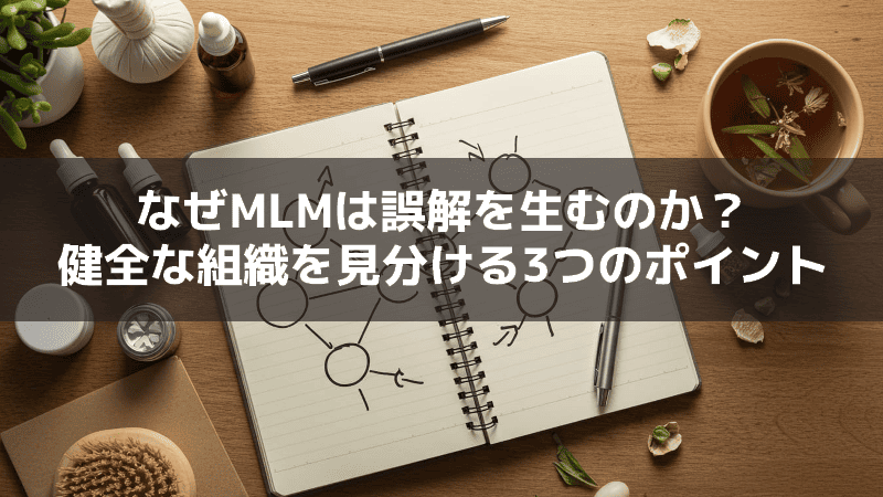 なぜMLMは誤解を生むのか？健全な組織を見分ける3つのポイント