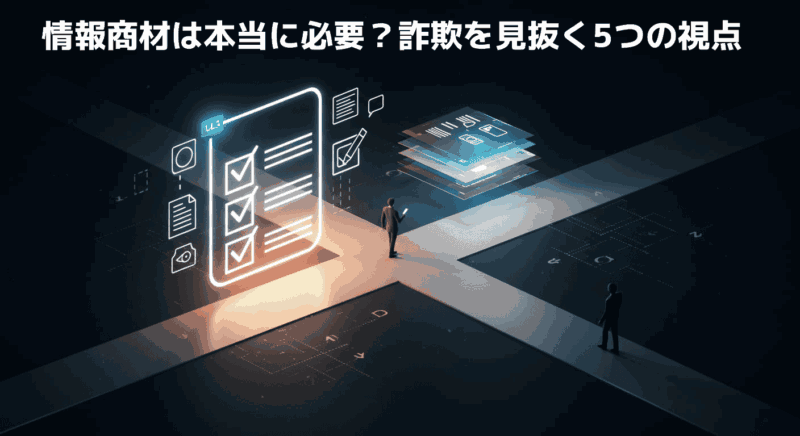 情報商材は本当に必要？詐欺を見抜く5つの視点