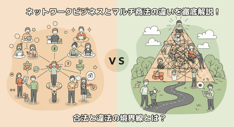 ネットワークビジネスとマルチ商法の違いを徹底解説！合法と違法の境界線とは？