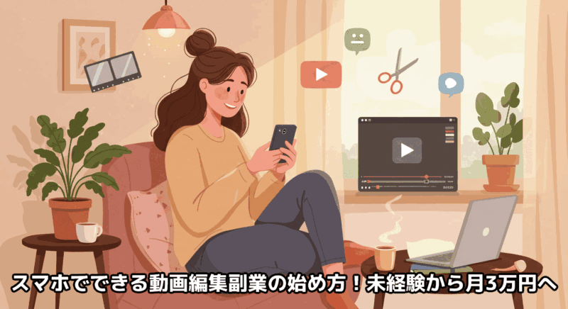 スマホでできる動画編集副業の始め方！未経験から月3万円へ