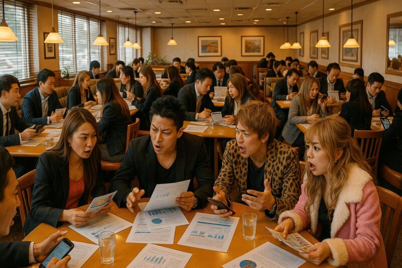 客席を占拠するMLMの輩ども