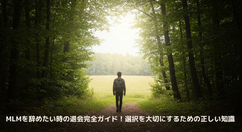 MLMを辞めたい時の退会完全ガイド！選択を大切にするための正しい知識